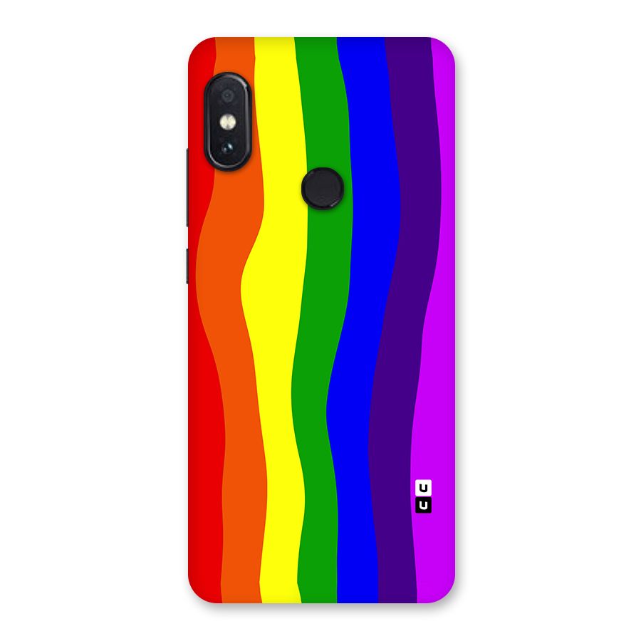 Rainbow Curves Glass Back Case for Redmi Note 5 Pro