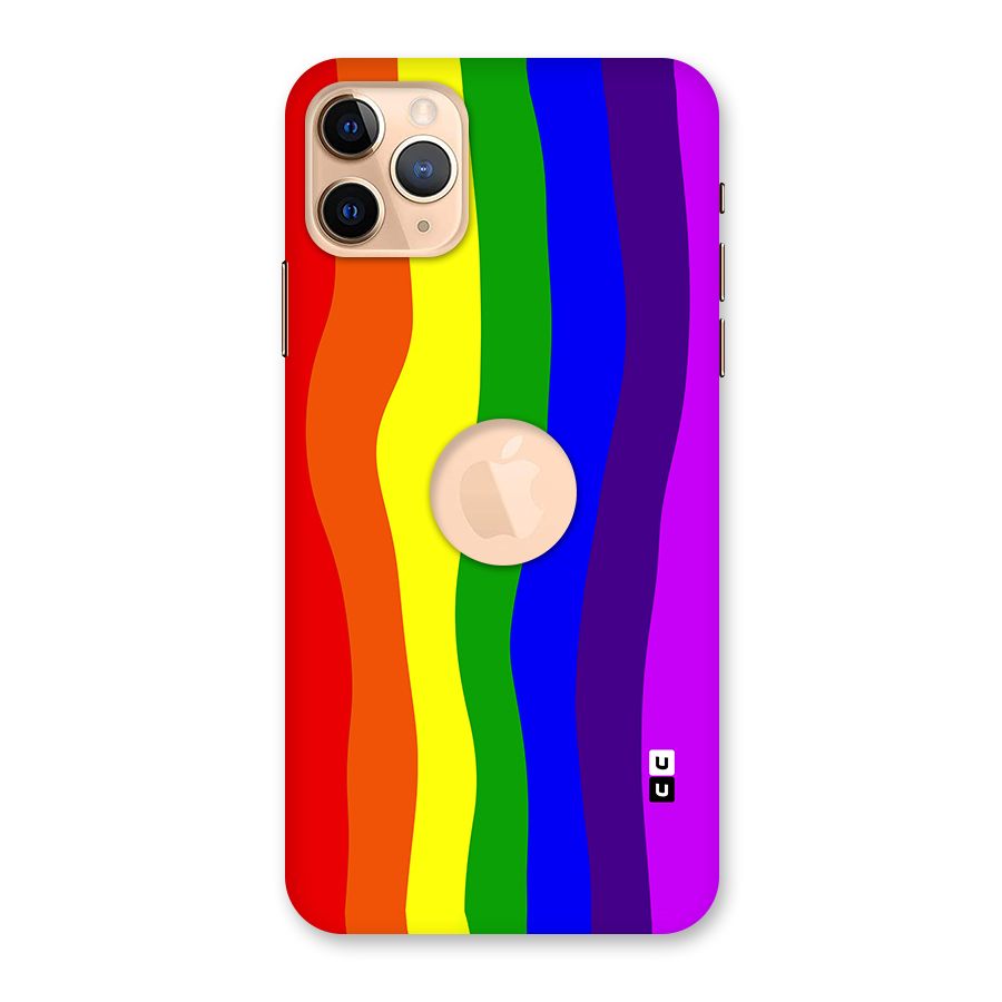 Rainbow Curves Back Case for iPhone 11 Pro Max Logo Cut