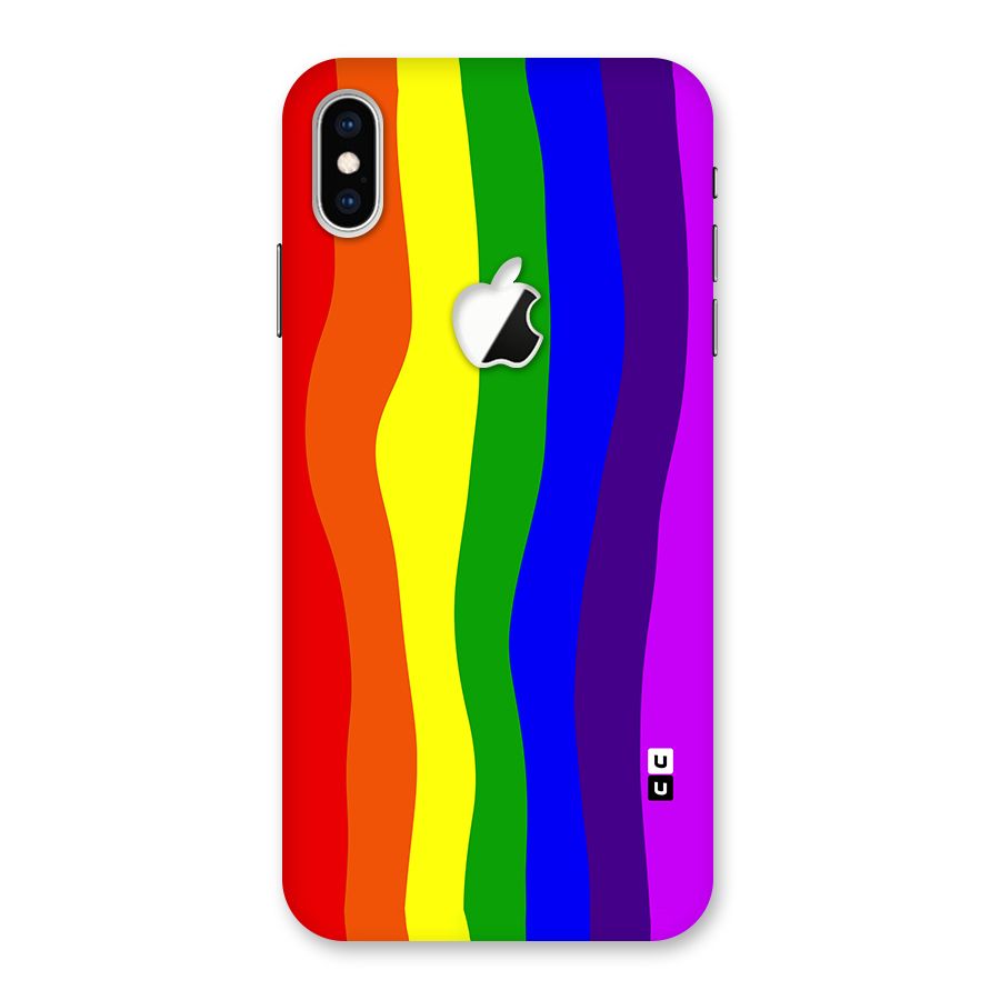 Rainbow Curves Back Case for iPhone XS Max Apple Cut