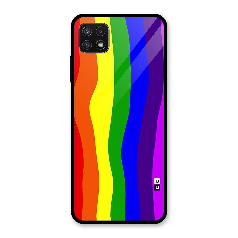 Rainbow Curves Glass Back Case for Galaxy A22 5G