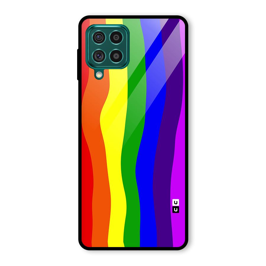 Rainbow Curves Glass Back Case for Galaxy F62