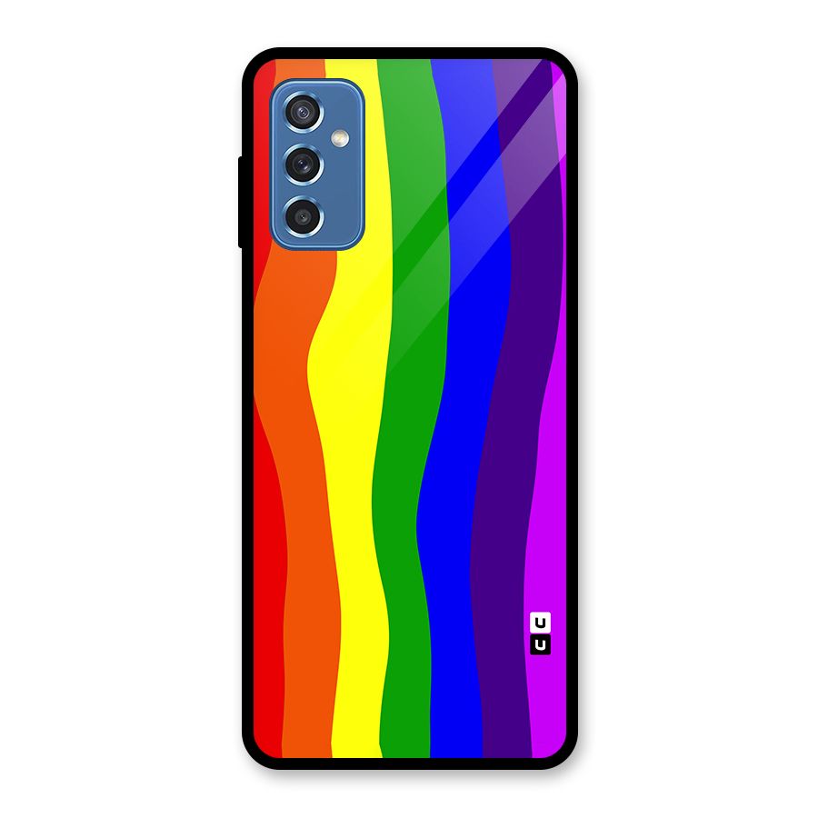 Rainbow Curves Glass Back Case for Galaxy M52 5G