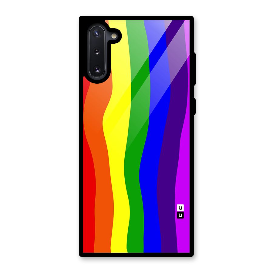 Rainbow Curves Glass Back Case for Galaxy Note 10