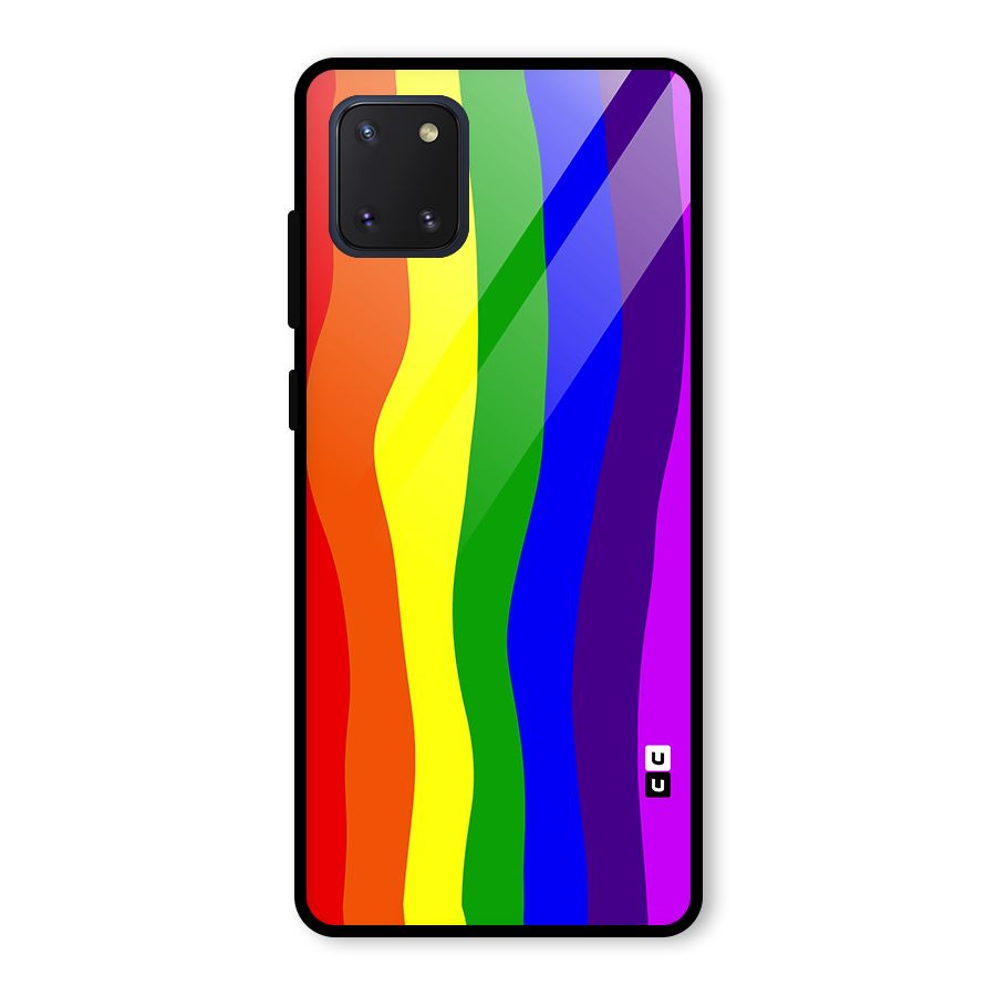 Rainbow Curves Glass Back Case for Galaxy Note 10 Lite