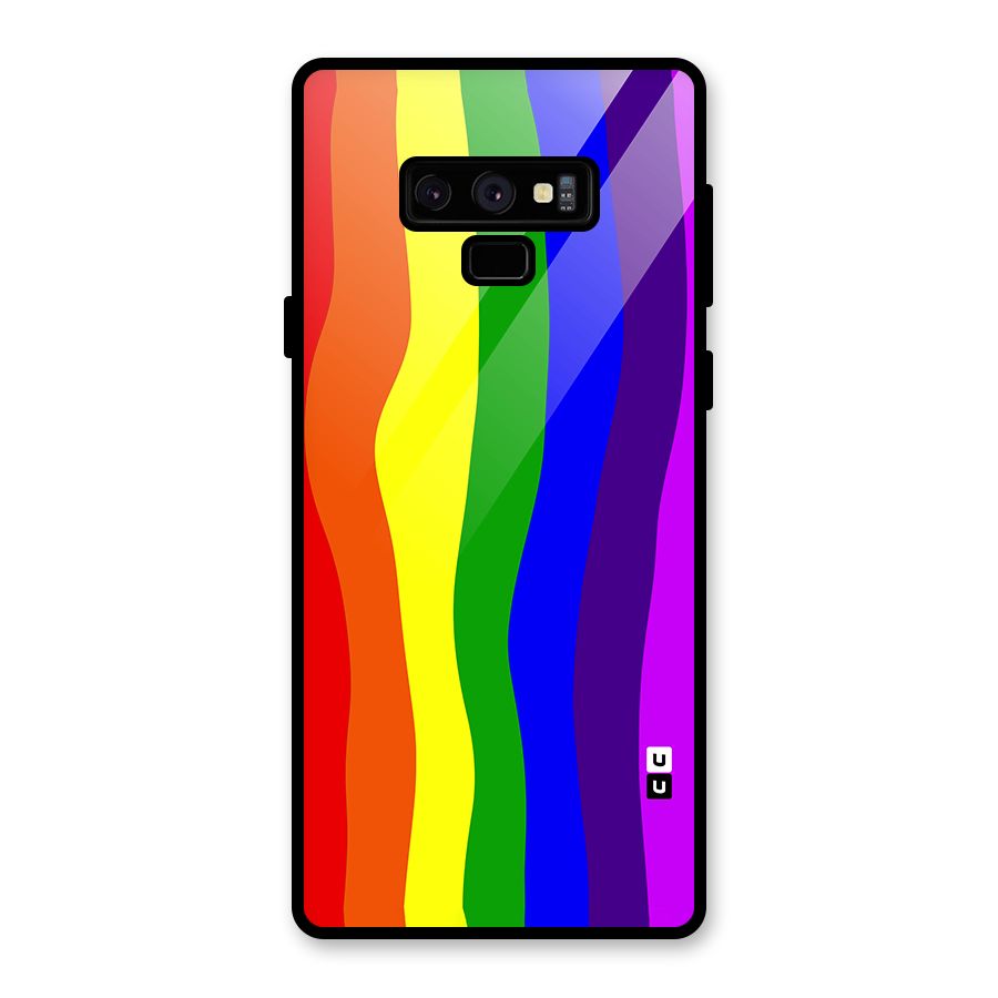 Rainbow Curves Glass Back Case for Galaxy Note 9
