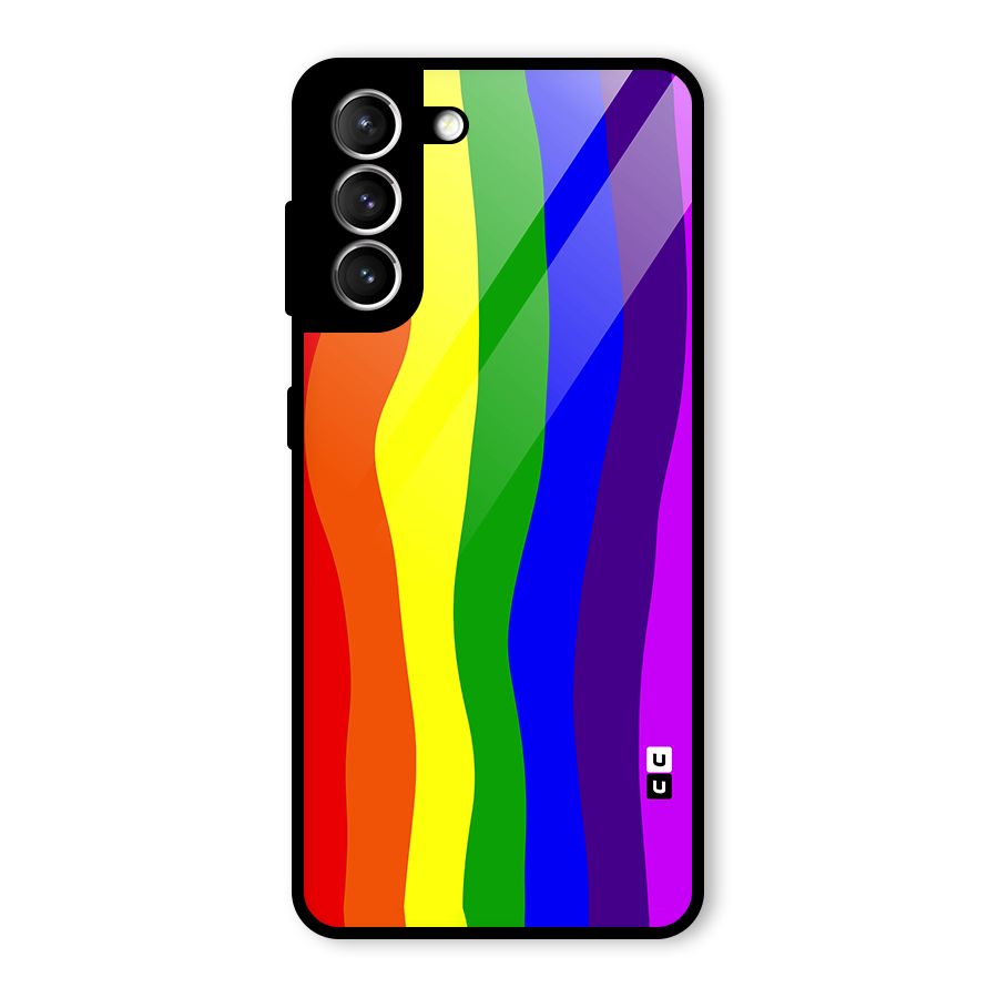 Rainbow Curves Glass Back Case for Galaxy S21 5G