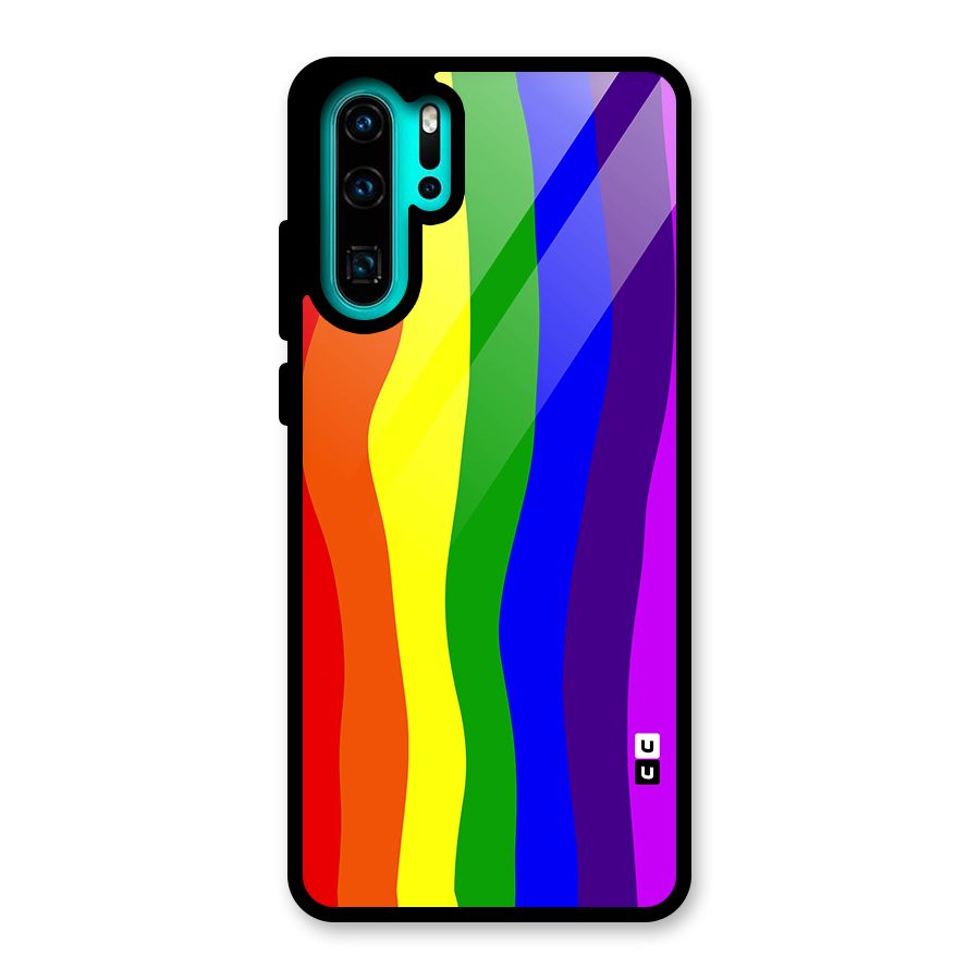Rainbow Curves Glass Back Case for Huawei P30 Pro