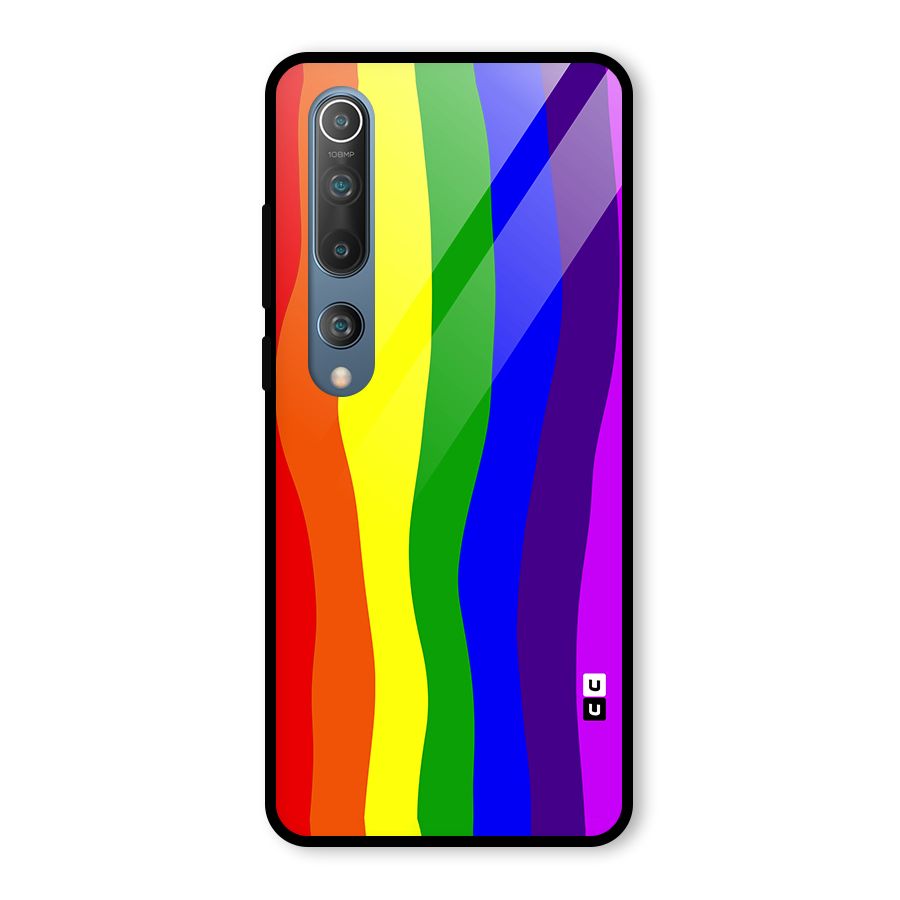 Rainbow Curves Glass Back Case for Mi 10