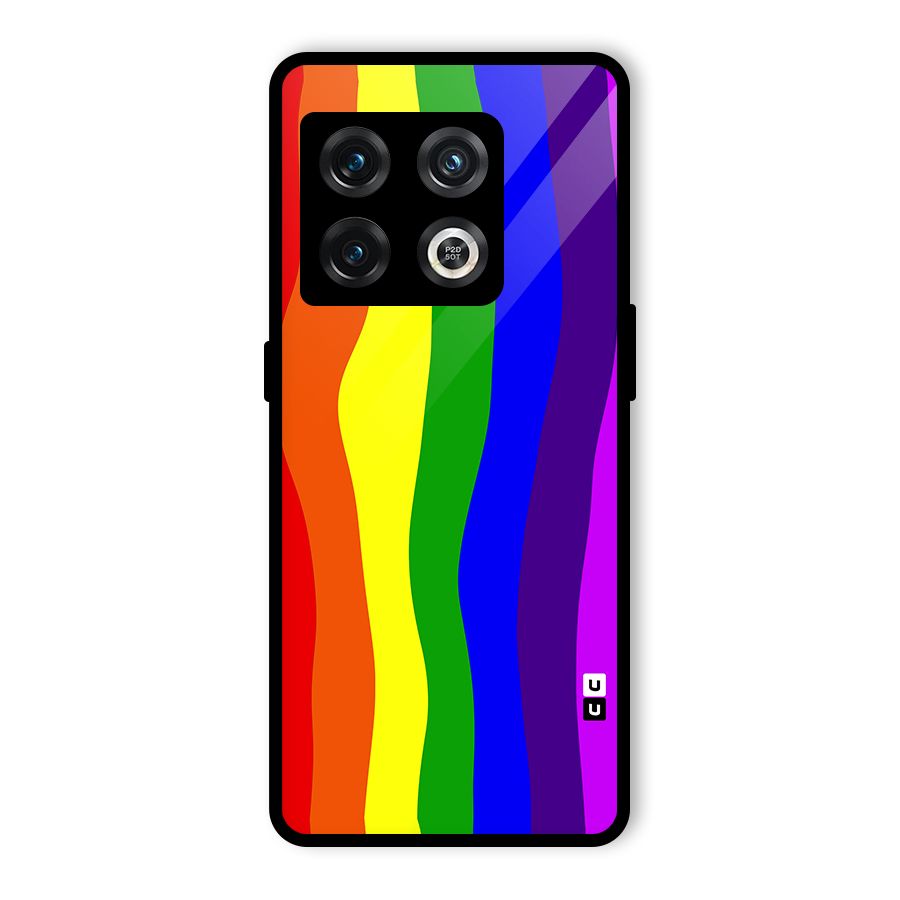 Rainbow Curves Glass Back Case for OnePlus 10 Pro 5G