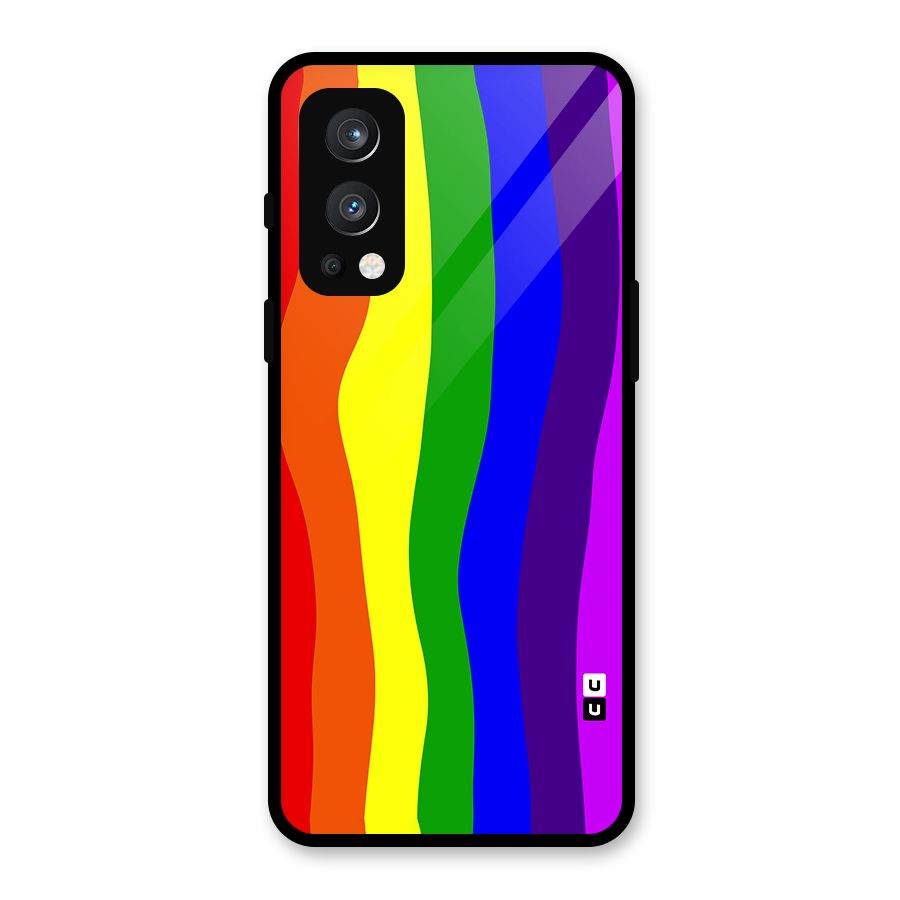 Rainbow Curves Glass Back Case for OnePlus Nord 2 5G