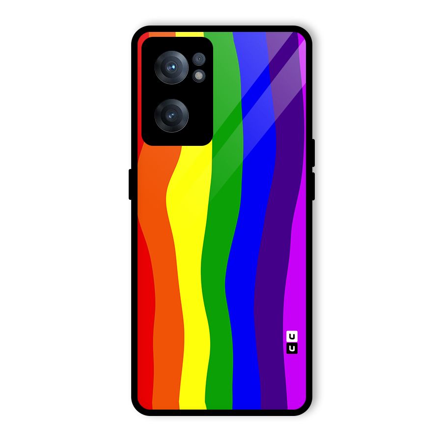 Rainbow Curves Glass Back Case for OnePlus Nord CE 2 5G