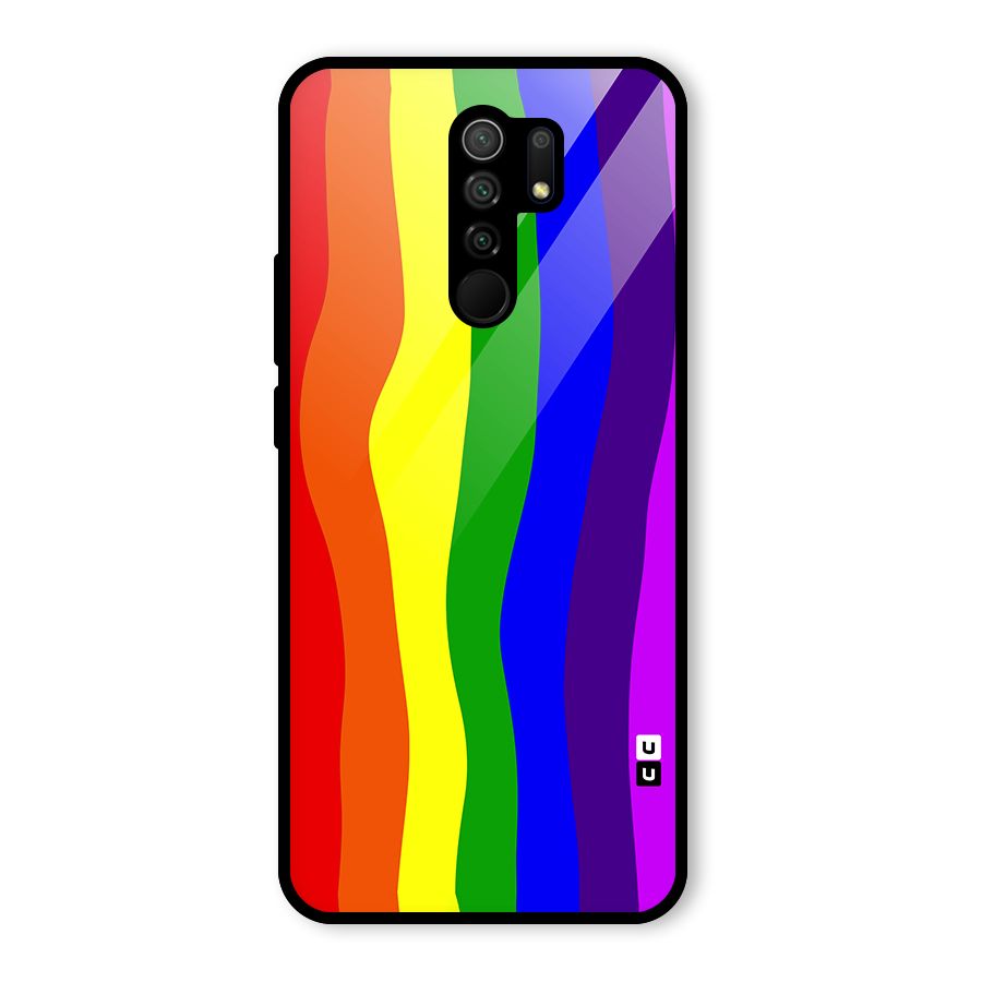 Rainbow Curves Glass Back Case for Poco M2