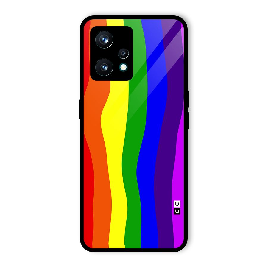 Rainbow Curves Glass Back Case for Realme 9 Pro Plus 5G