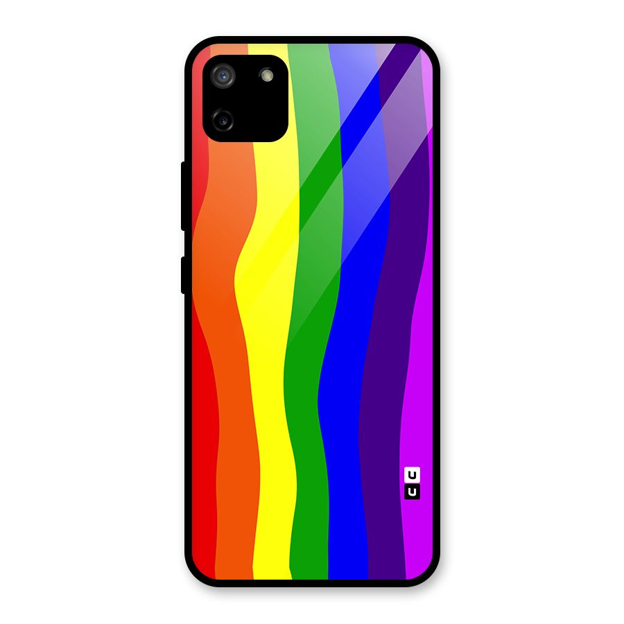Rainbow Curves Glass Back Case for Realme C11