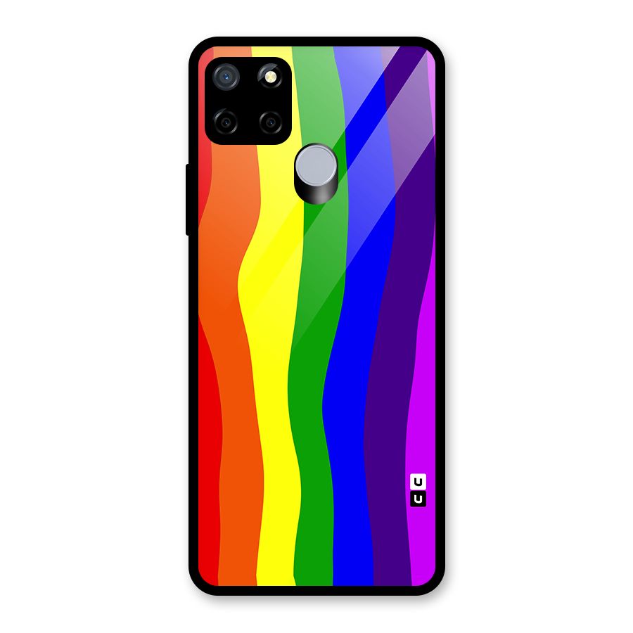 Rainbow Curves Glass Back Case for Realme Narzo 20