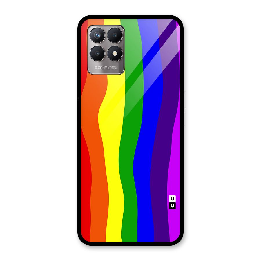 Rainbow Curves Glass Back Case for Realme Narzo 50