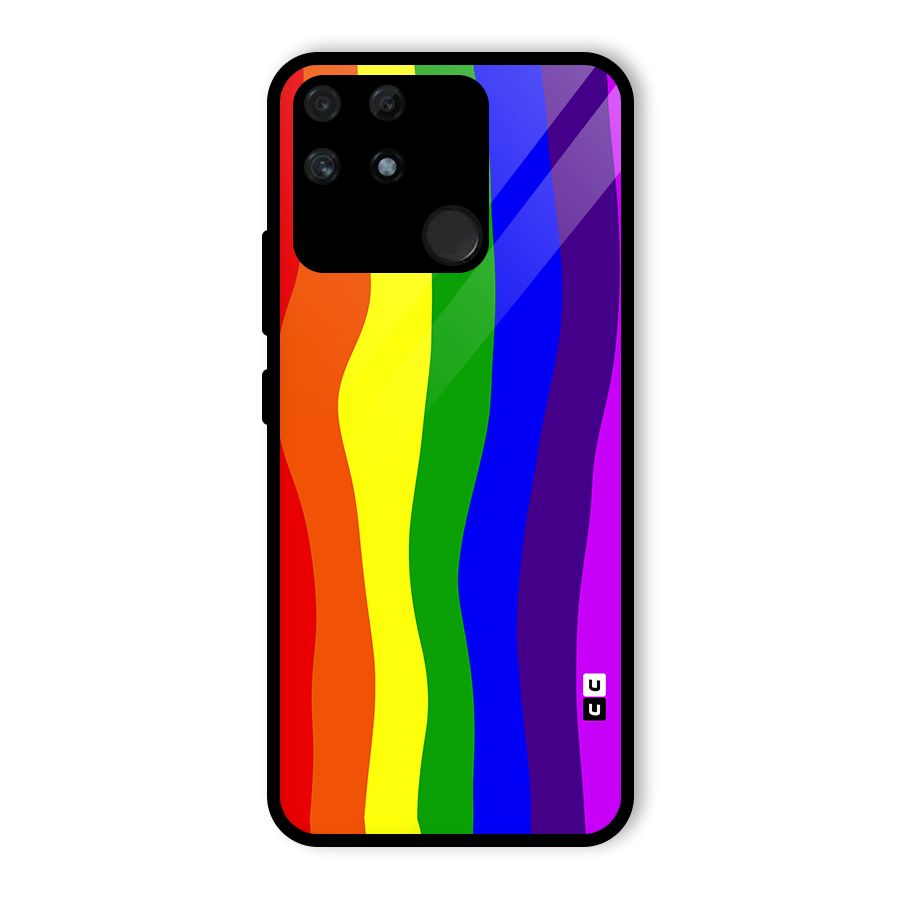 Rainbow Curves Glass Back Case for Realme Narzo 50A