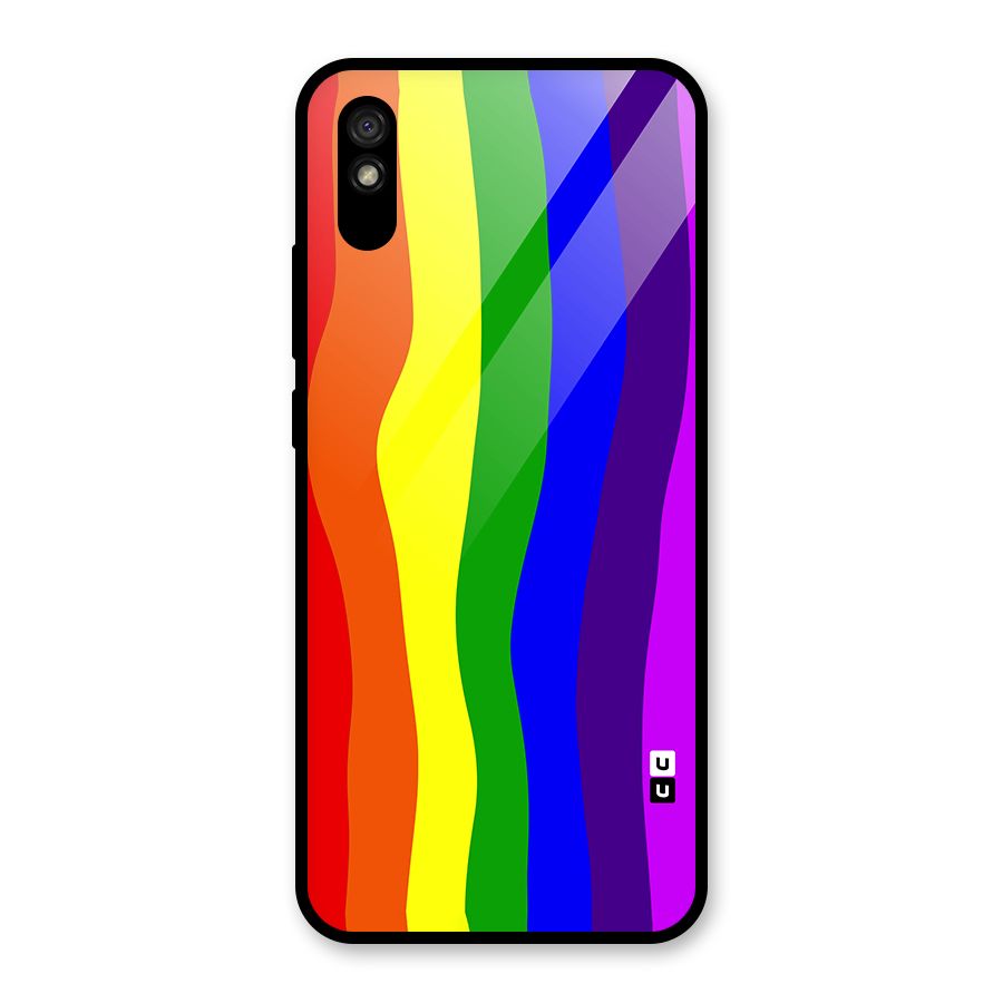 Rainbow Curves Glass Back Case for Redmi 9A