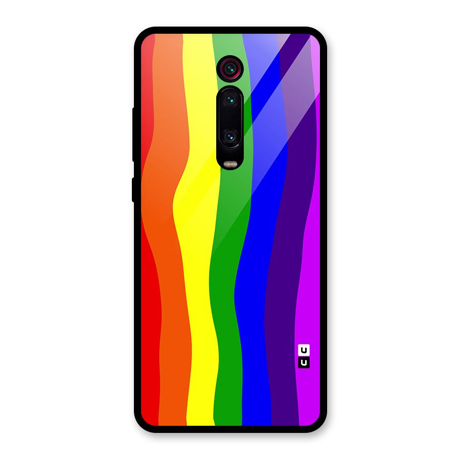 Rainbow Curves Glass Back Case for Redmi K20