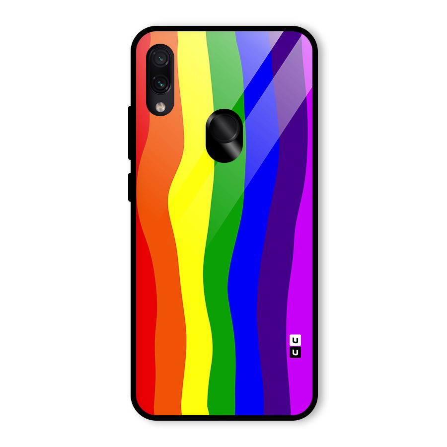 Rainbow Curves Glass Back Case for Redmi Note 7S