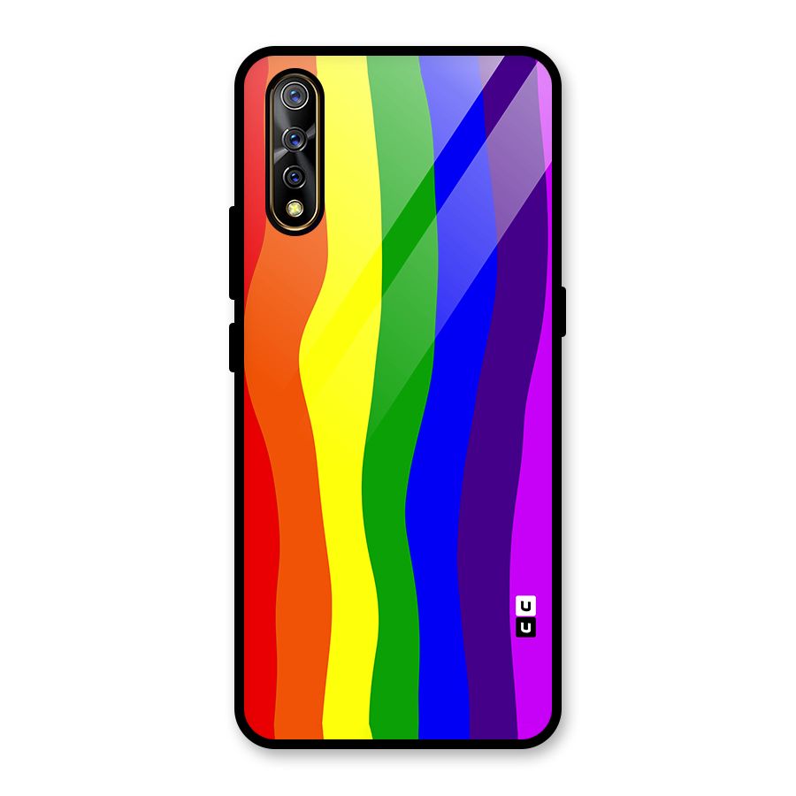 Rainbow Curves Glass Back Case for Vivo S1