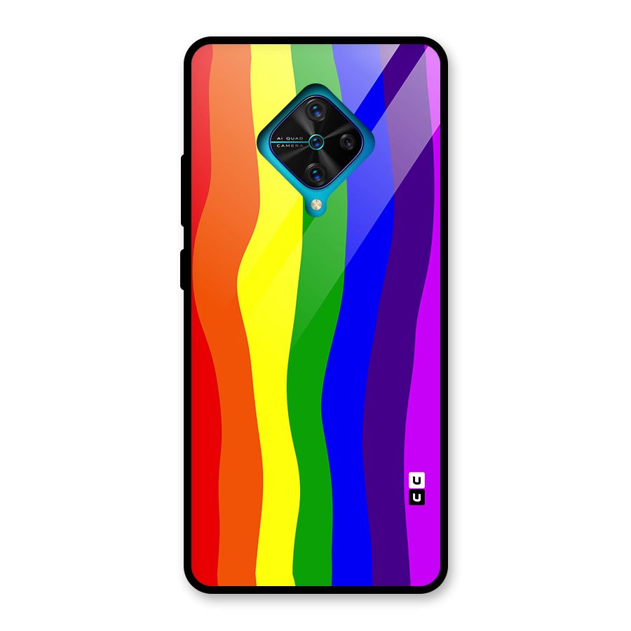 Rainbow Curves Glass Back Case for Vivo S1 Pro