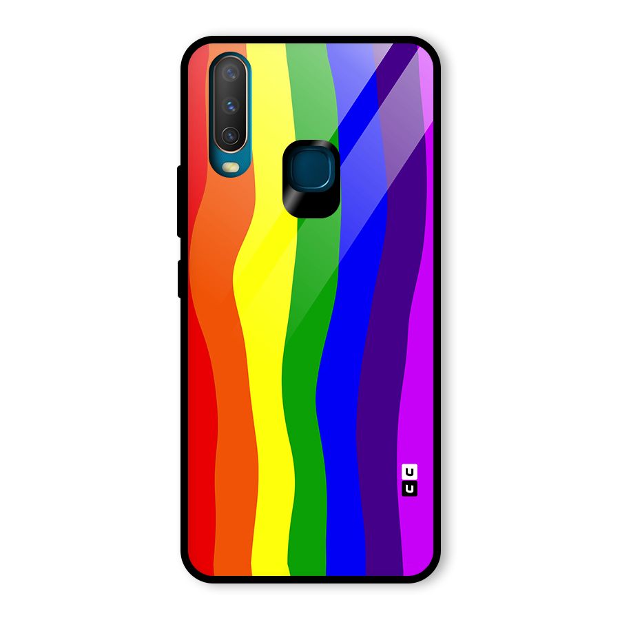 Rainbow Curves Glass Back Case for Vivo U10