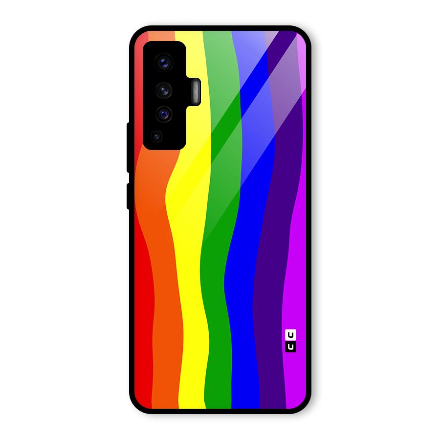 Rainbow Curves Glass Back Case for Vivo X50
