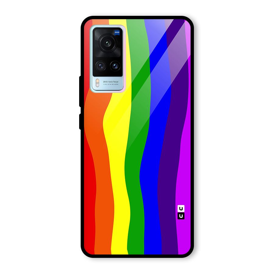 Rainbow Curves Glass Back Case for Vivo X60