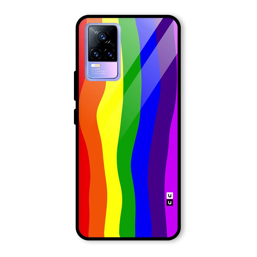 Rainbow Curves Glass Back Case for Vivo Y73
