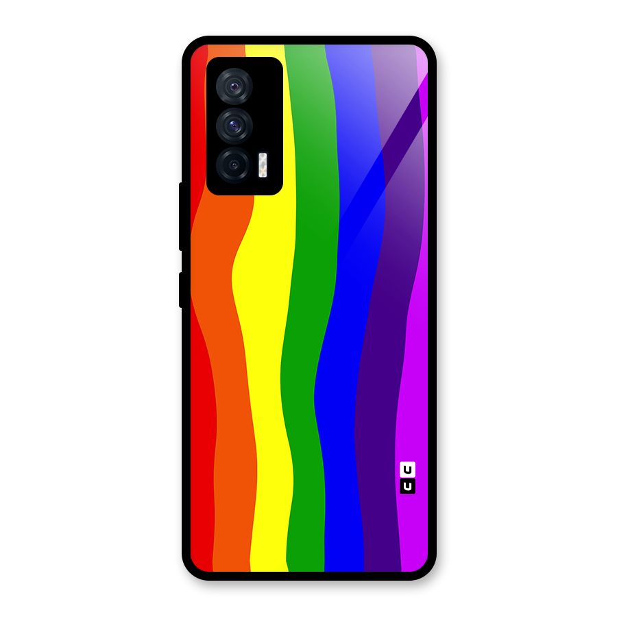 Rainbow Curves Glass Back Case for Vivo iQOO 7 5G
