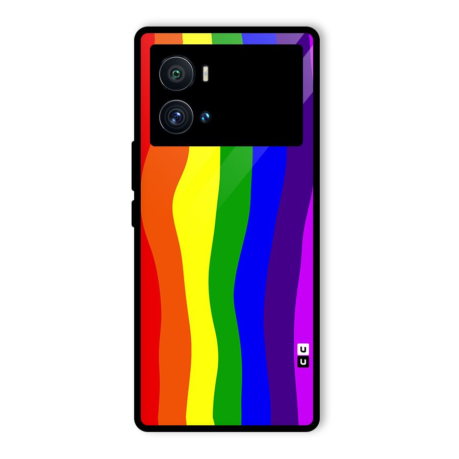 Rainbow Curves Glass Back Case for Vivo iQOO 9 Pro