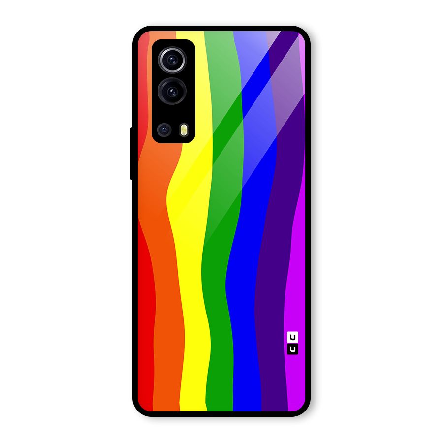 Rainbow Curves Glass Back Case for Vivo iQOO Z3