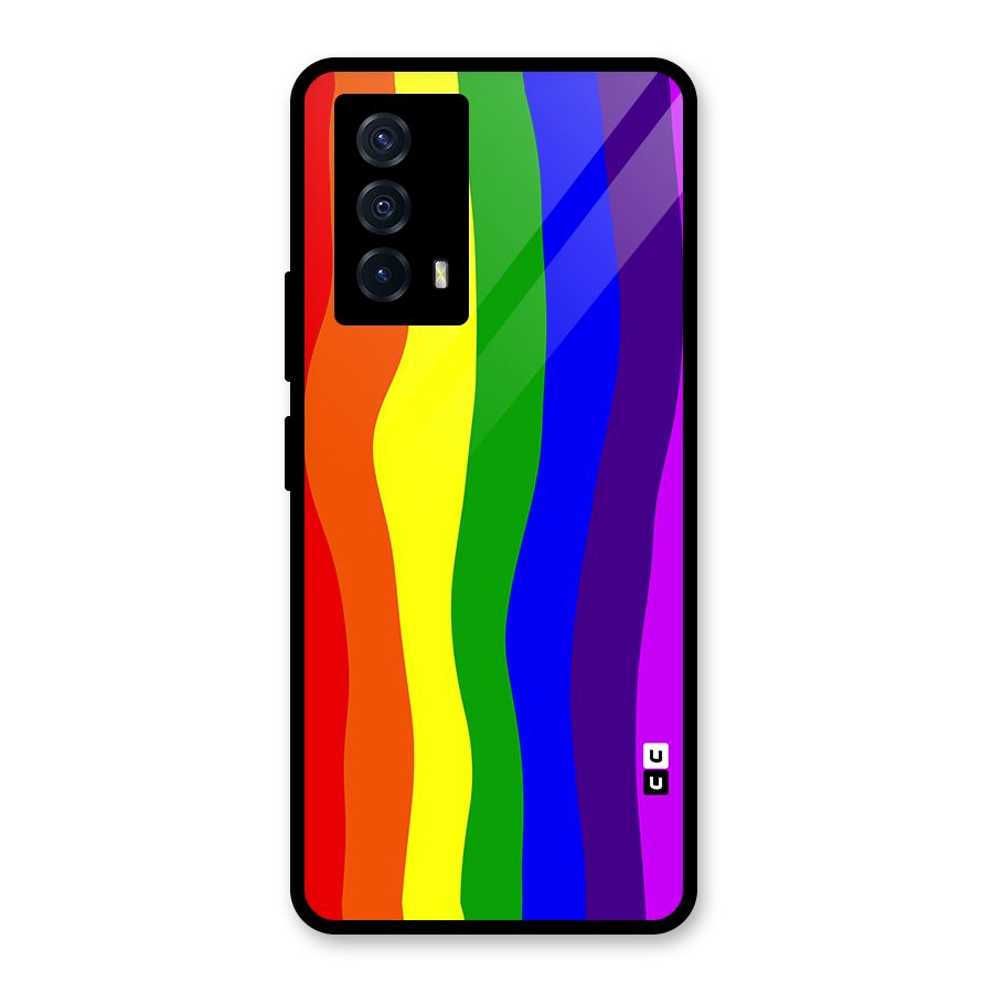 Rainbow Curves Glass Back Case for Vivo iQOO Z5