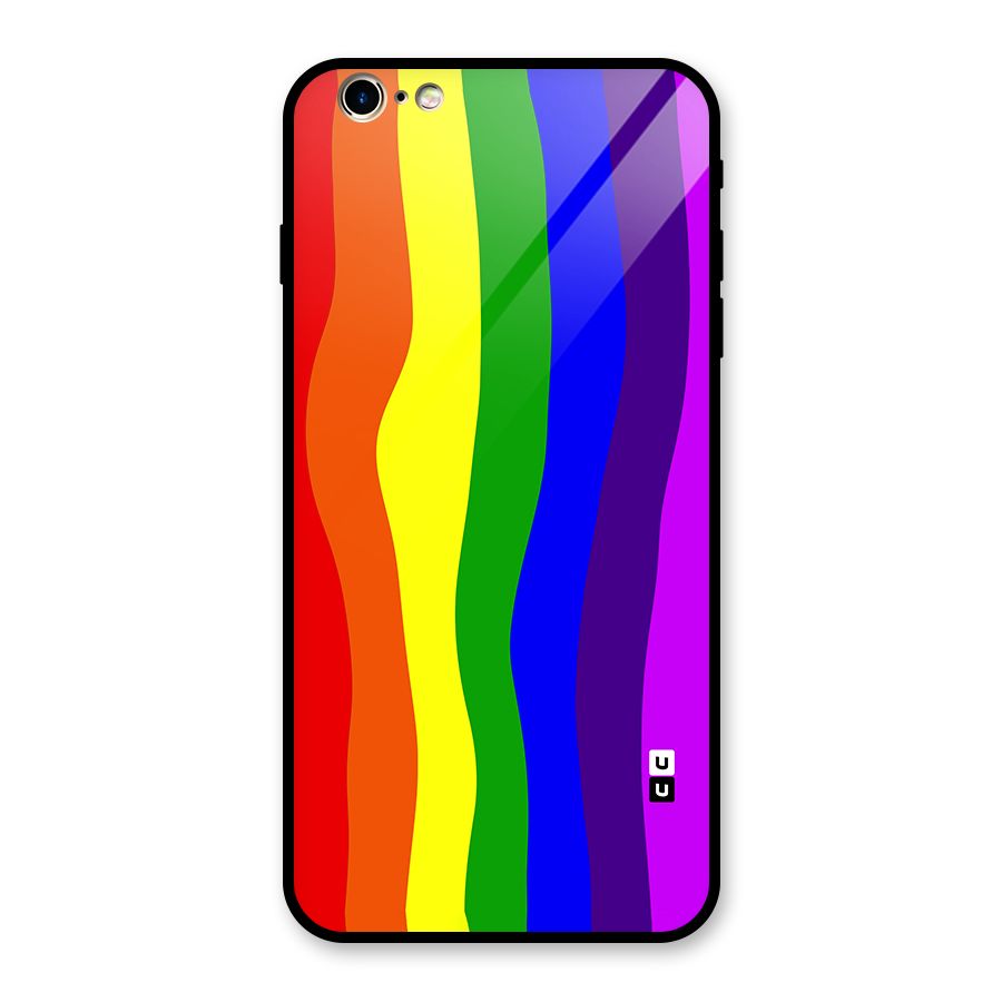 Rainbow Curves Glass Back Case for iPhone 6 Plus 6S Plus