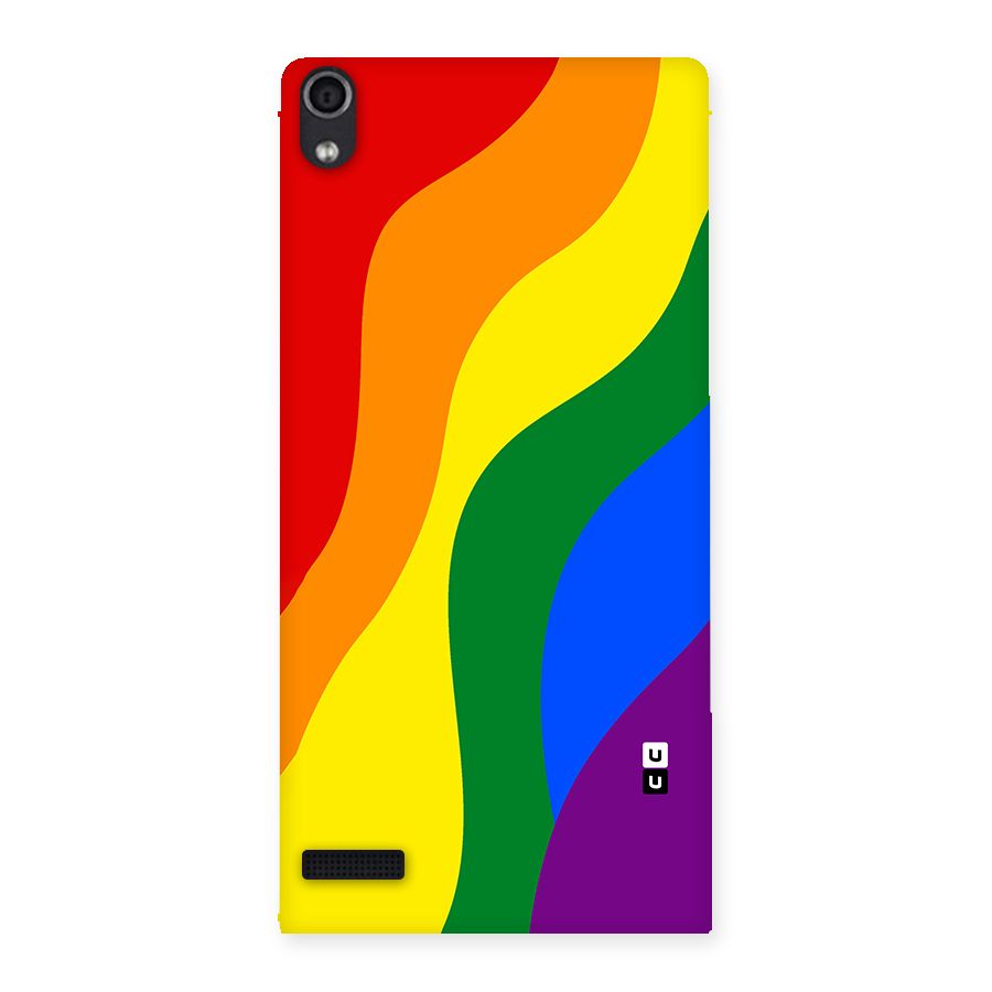 Rainbow Slant Curves Back Case for Ascend P6