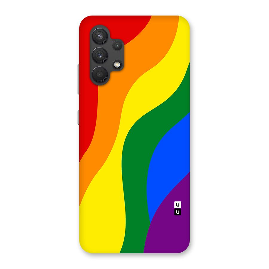 Rainbow Slant Curves Back Case for Galaxy A32
