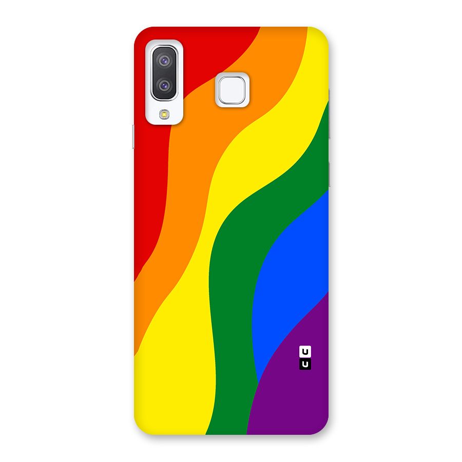 Rainbow Slant Curves Back Case for Galaxy A8 Star