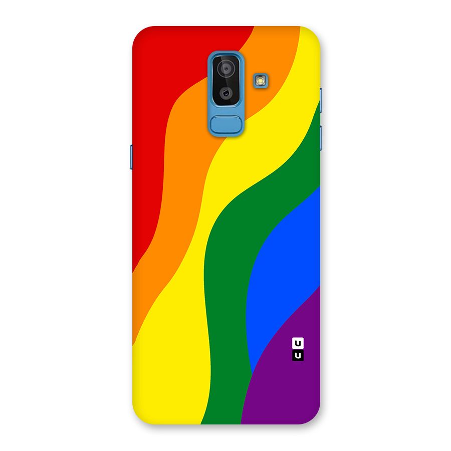 Rainbow Slant Curves Back Case for Galaxy J8