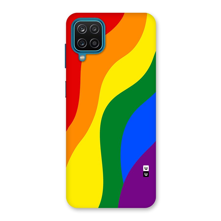 Rainbow Slant Curves Back Case for Galaxy M12