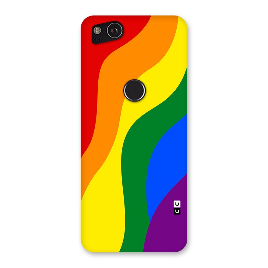 Rainbow Slant Curves Back Case for Google Pixel 2