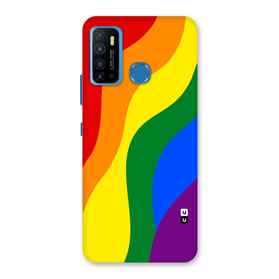 Rainbow Slant Curves Back Case for Infinix Hot 9