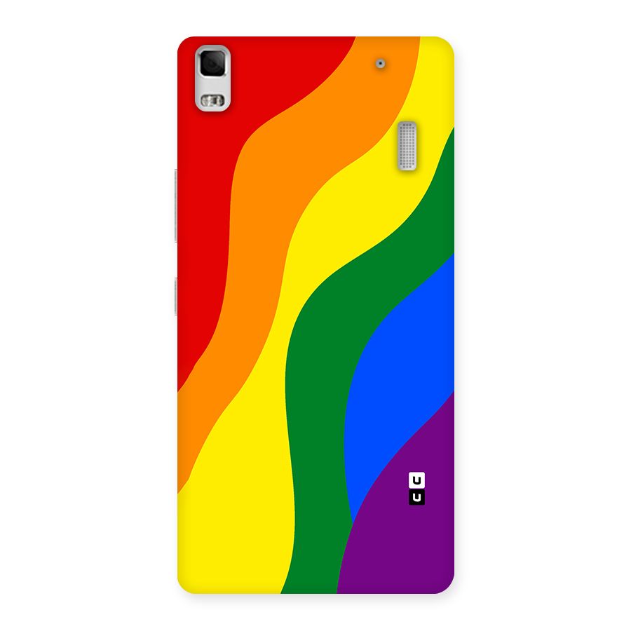 Rainbow Slant Curves Back Case for Lenovo K3 Note