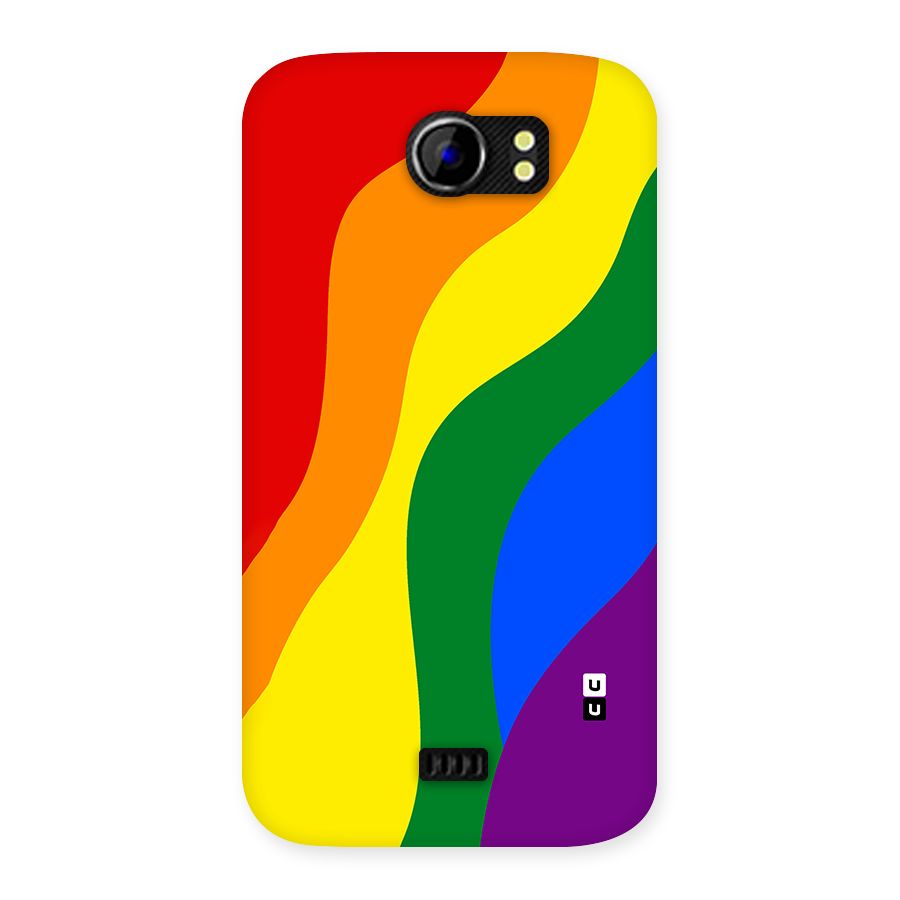 Rainbow Slant Curves Back Case for Micromax Canvas 2 A110