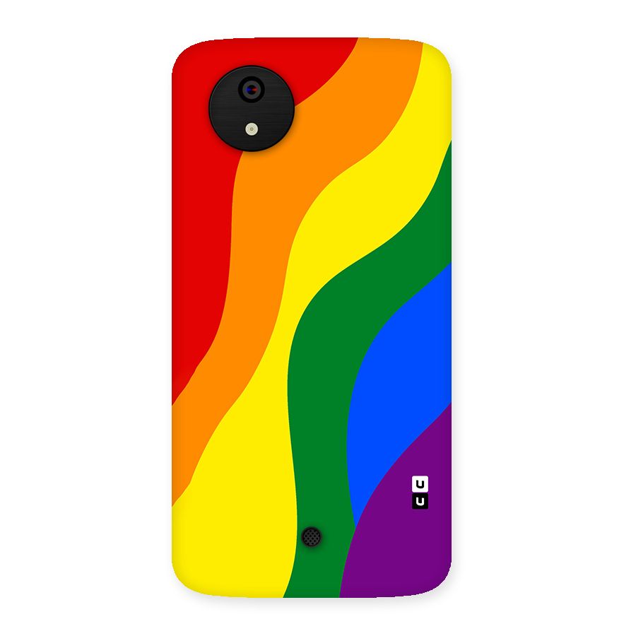 Rainbow Slant Curves Back Case for Micromax Canvas A1