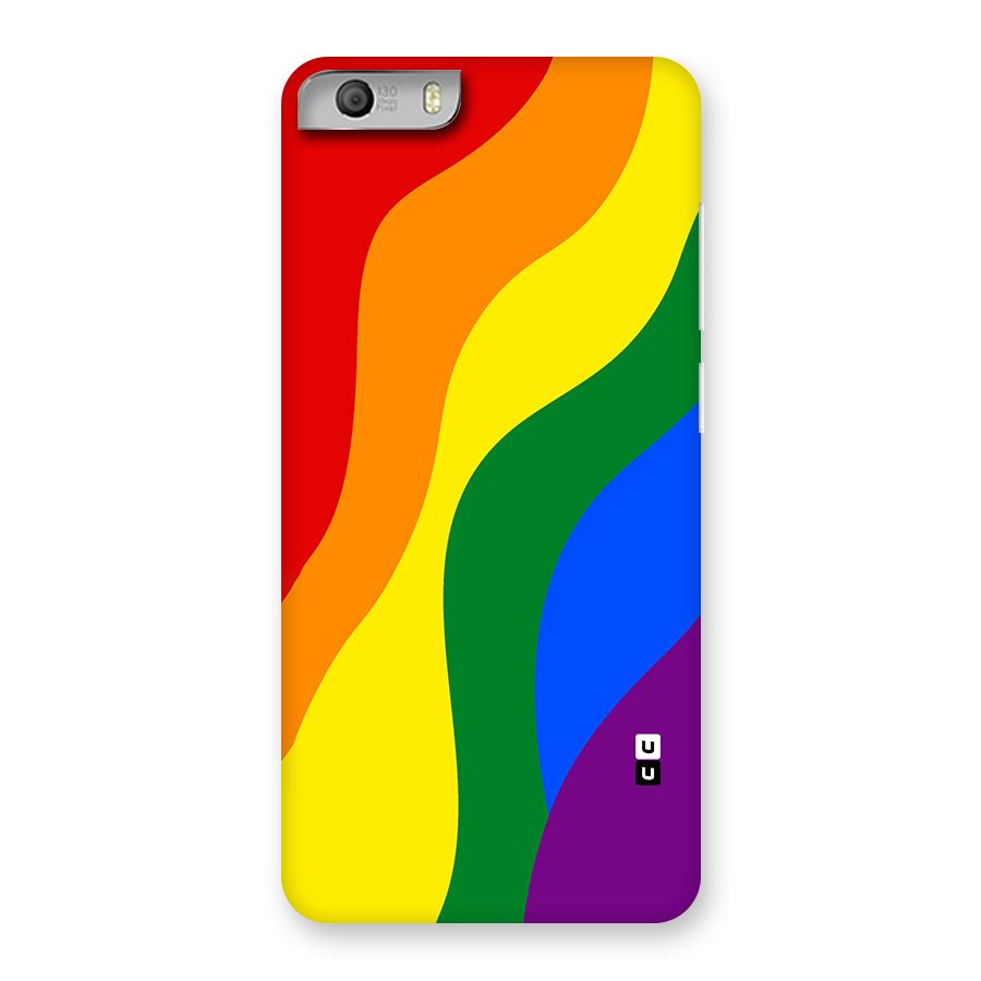 Rainbow Slant Curves Back Case for Micromax Canvas Knight 2