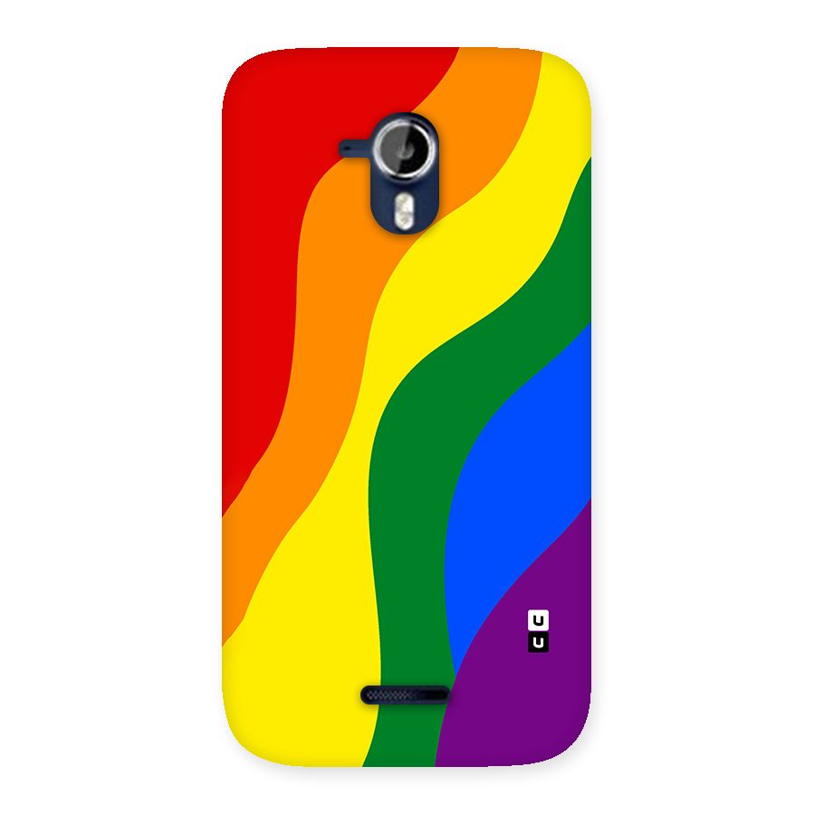 Rainbow Slant Curves Back Case for Micromax Canvas Magnus A117