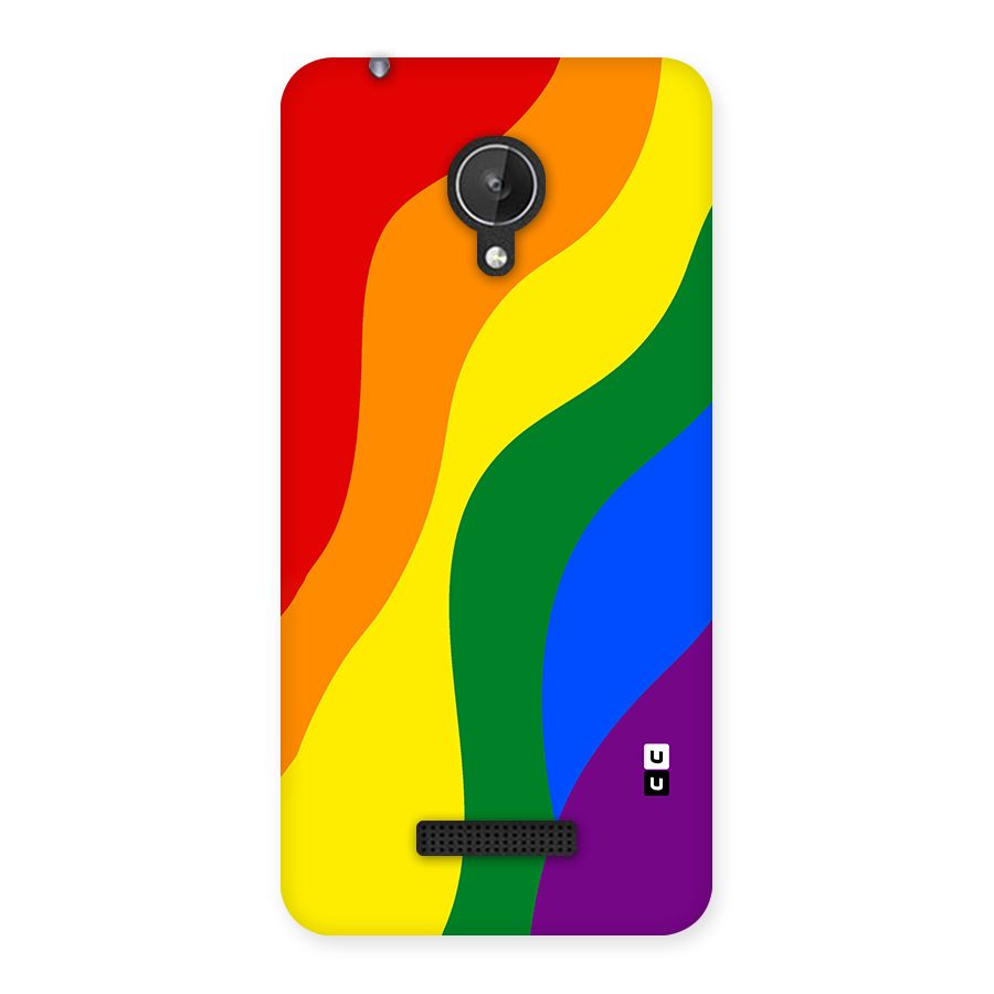 Rainbow Slant Curves Back Case for Micromax Canvas Spark Q380