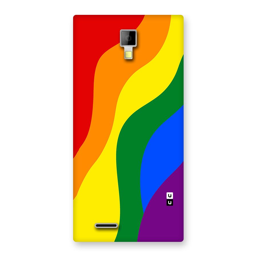Rainbow Slant Curves Back Case for Micromax Canvas Xpress A99