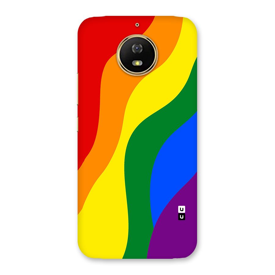 Rainbow Slant Curves Back Case for Moto G5s